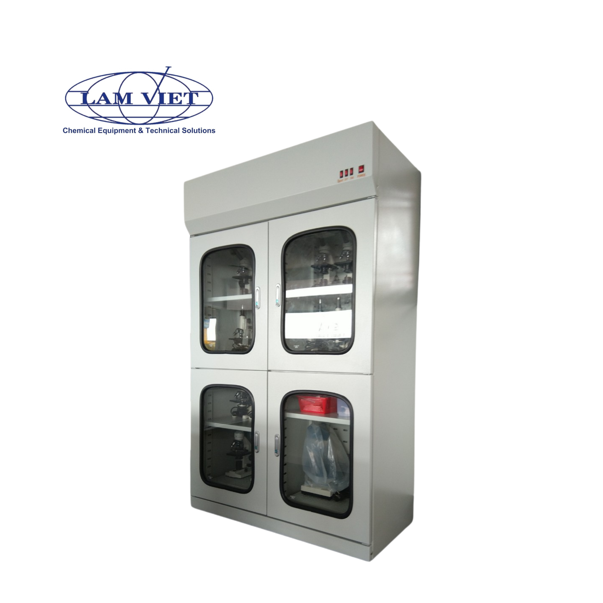 Tủ điều khiển ẩm chứa kính hiển vi