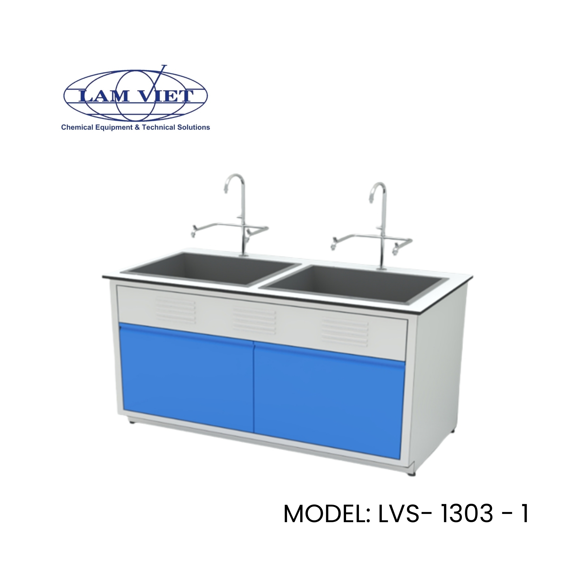 Trang Bị Phòng Thí Nghiệm Với Bàn 2 Chậu Rửa Lâm Việt