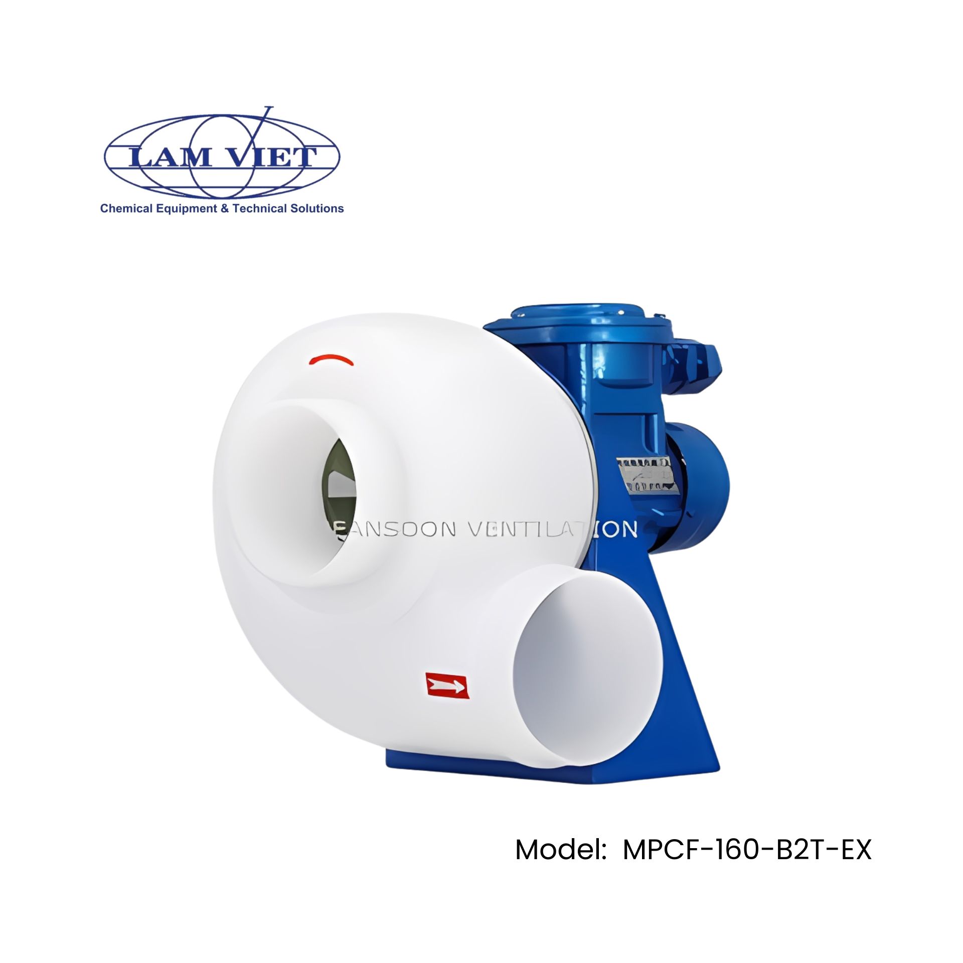 Quạt hút chịu acid với motor chống nổ
