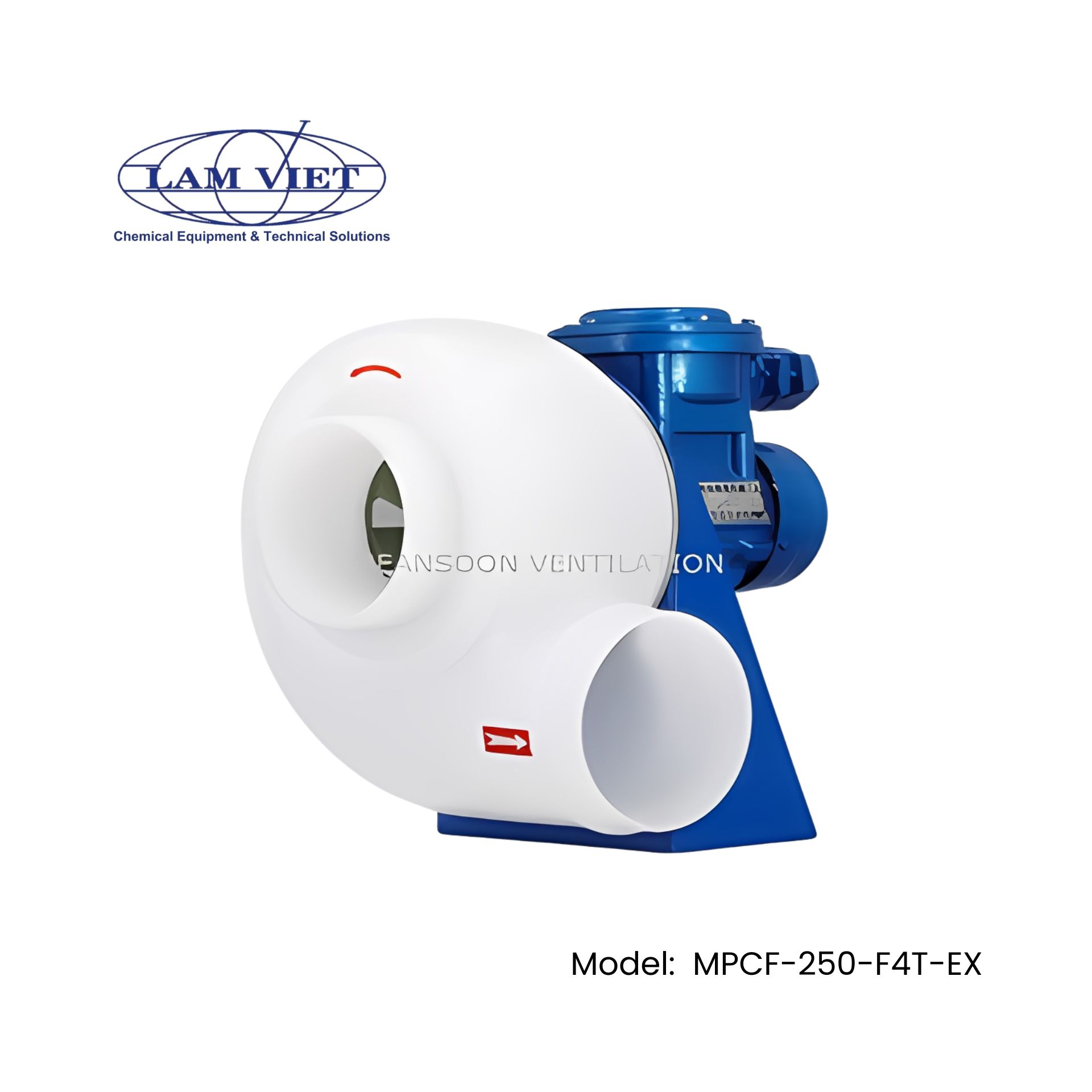 Quạt hút chịu acid với motor chống nổ