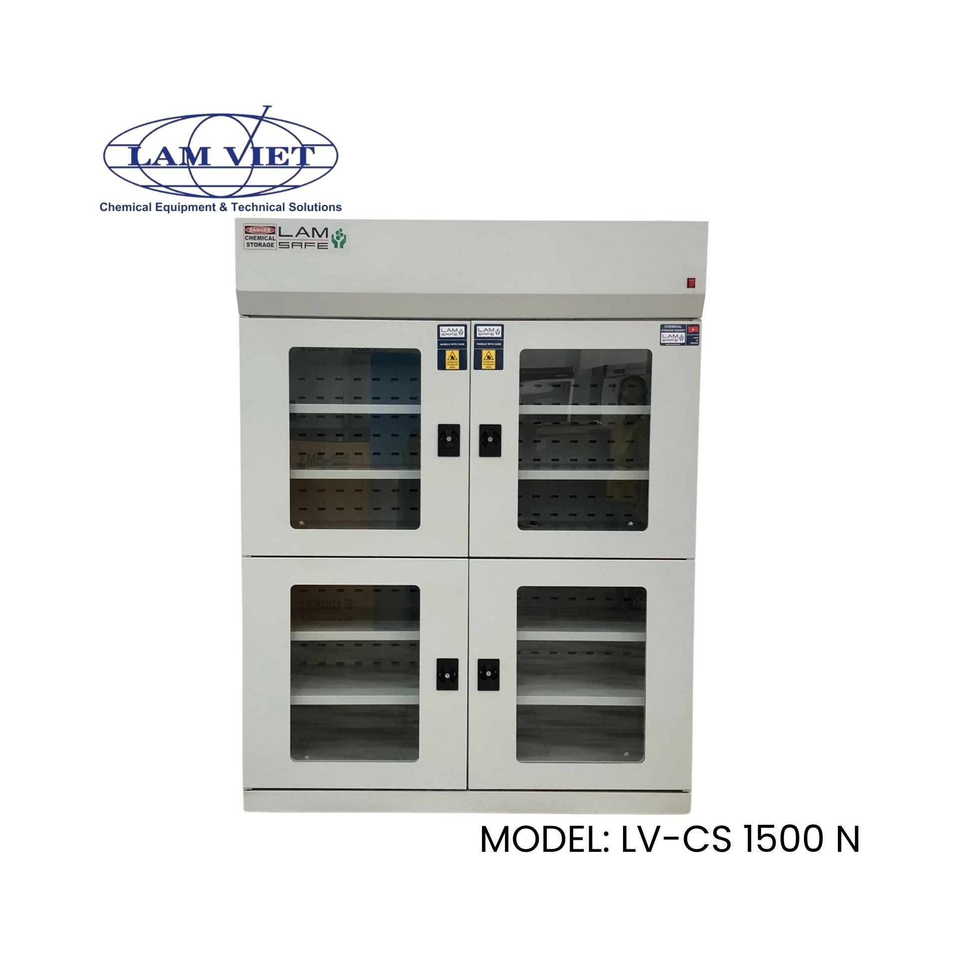 Tủ hóa chất có lọc hấp thu giúp lưu trữ hóa chất an toàn hơn