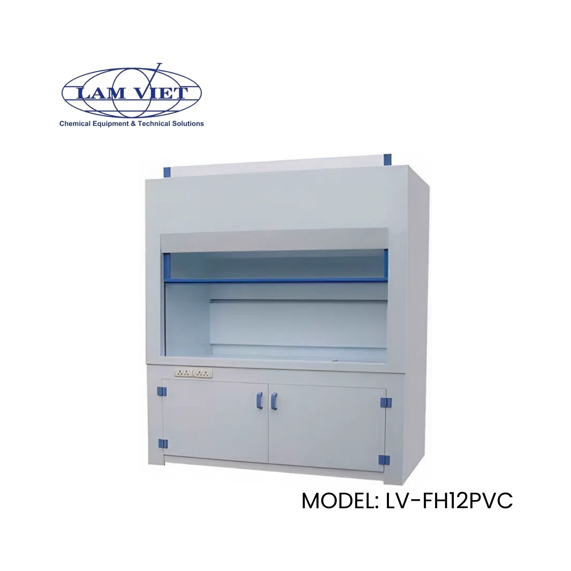 Tủ hút khí độc chịu acid phiên bản chất liệu nhựa PVC