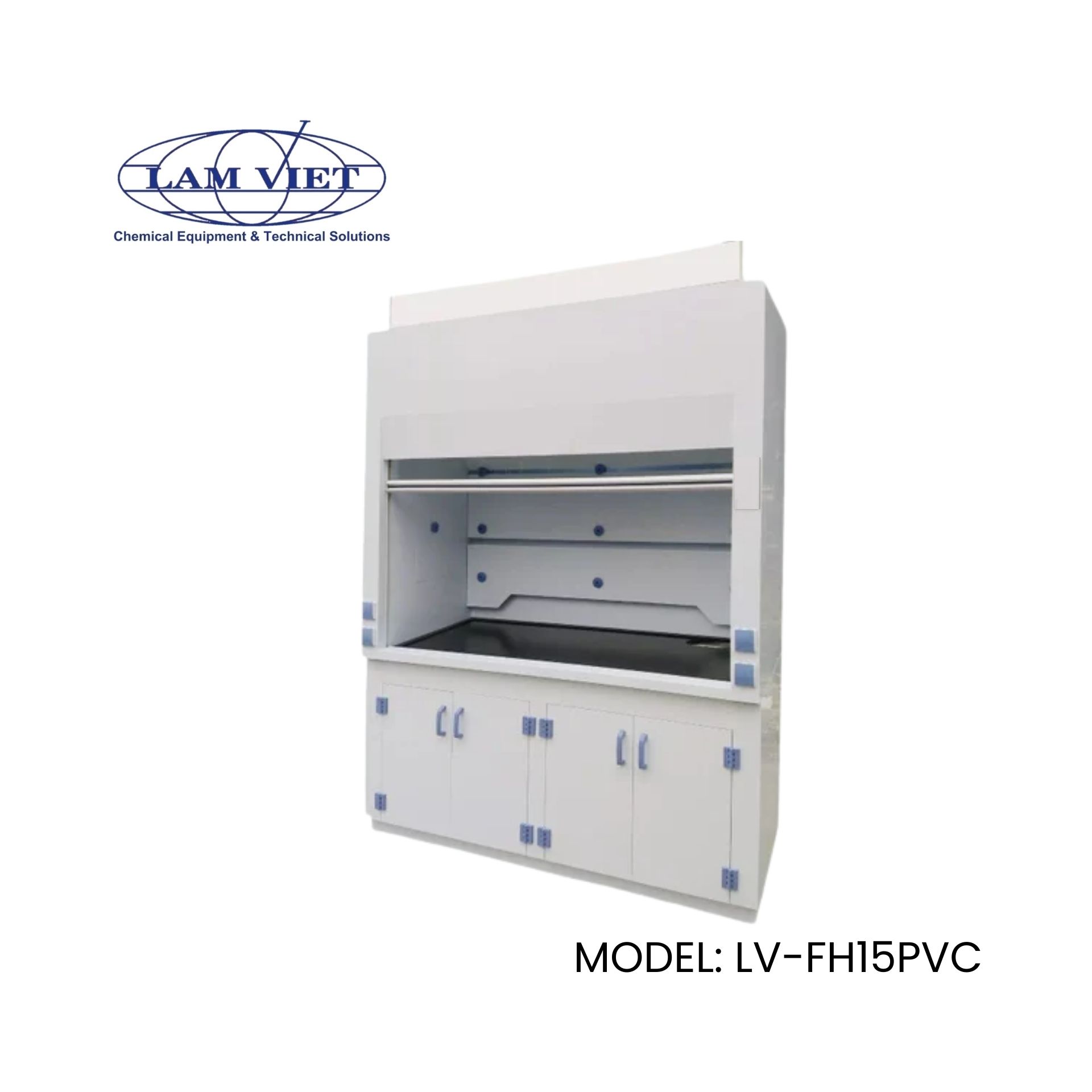 Tủ hút khí độc chịu acid phiên bản chất liệu nhựa PVC